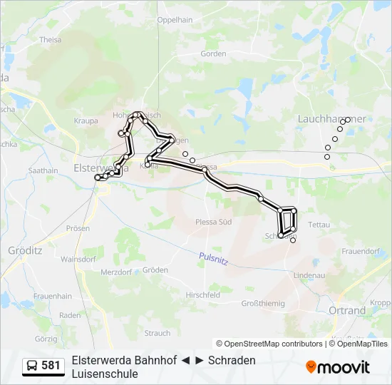 581 Bus Line Map