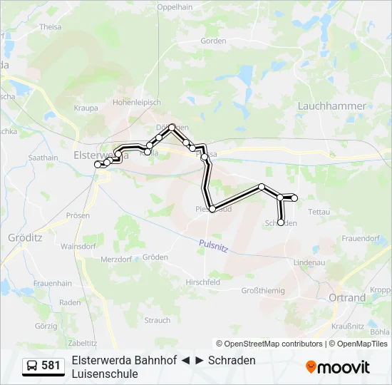 581 Bus Line Map