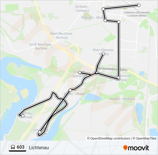 Автобус 603: карта маршрута