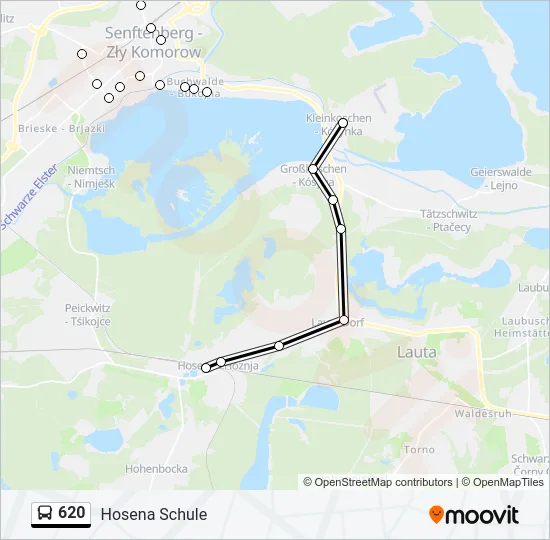 620 Bus Line Map