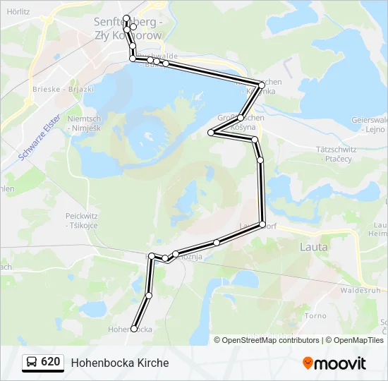 620 Bus Line Map