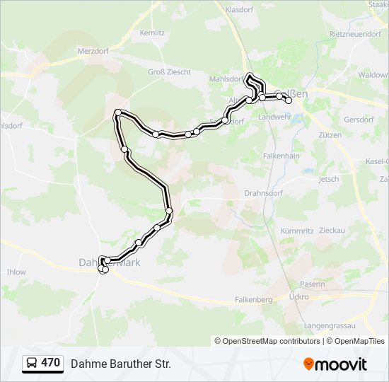 470 bus Line Map