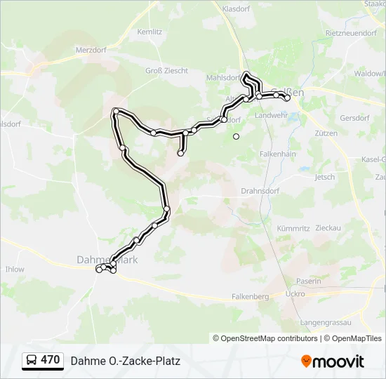 470 Bus Line Map