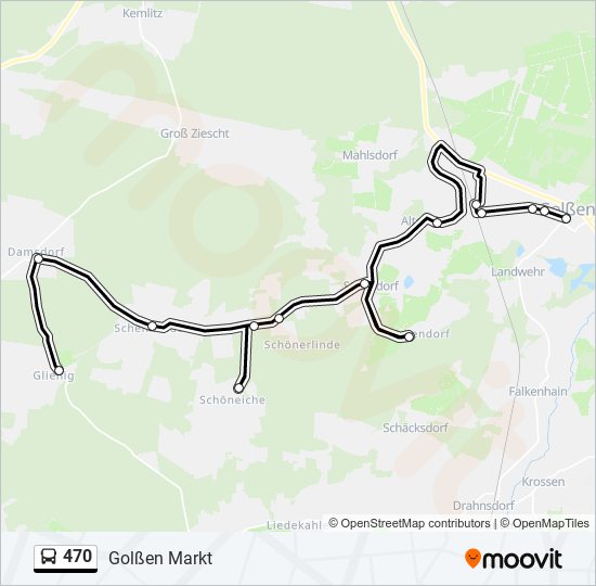 470 bus Line Map