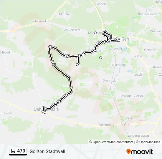 470 Bus Line Map