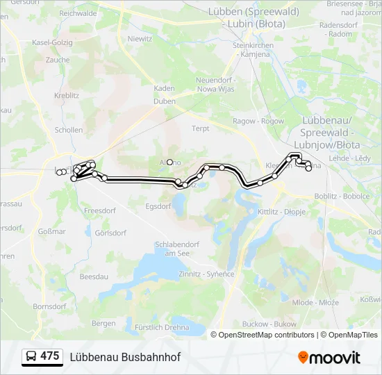 475 Bus Line Map