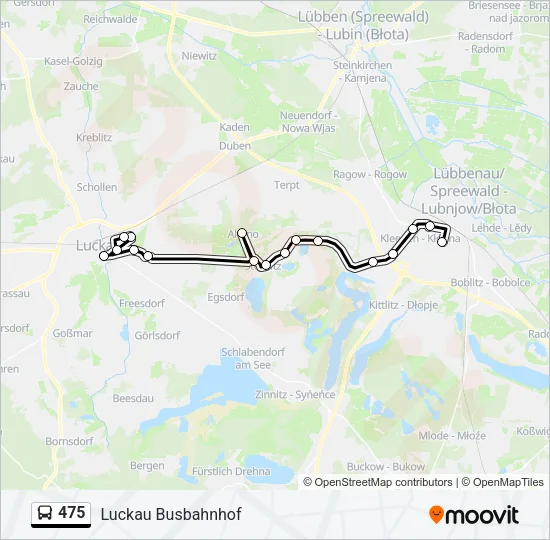 Автобус 475: карта маршрута