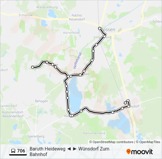 706 Bus Line Map