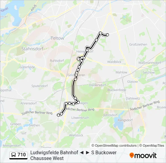710 Bus Line Map