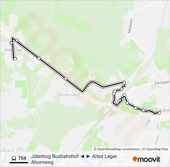 759 Bus Line Map