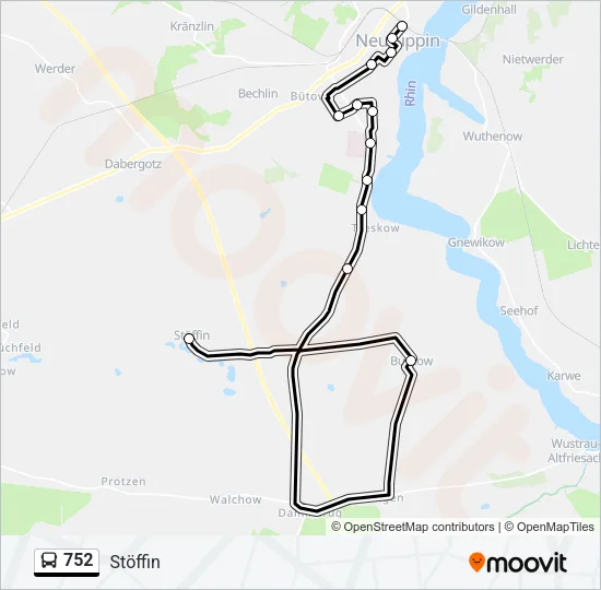 752 Bus Line Map
