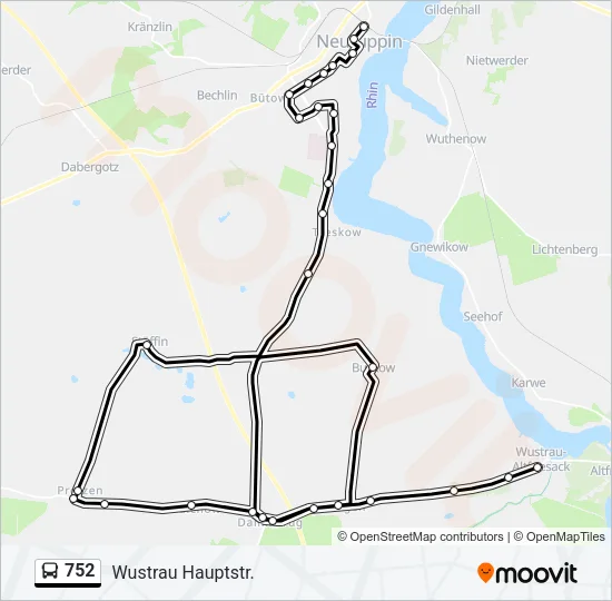 752 Bus Line Map