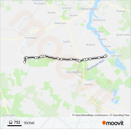 752 Bus Line Map