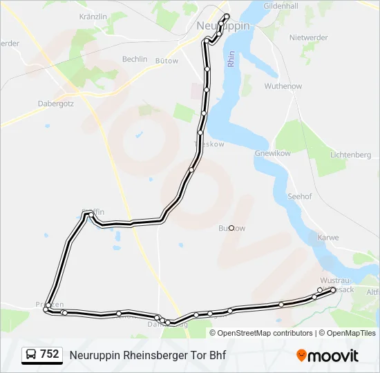 752 Bus Line Map