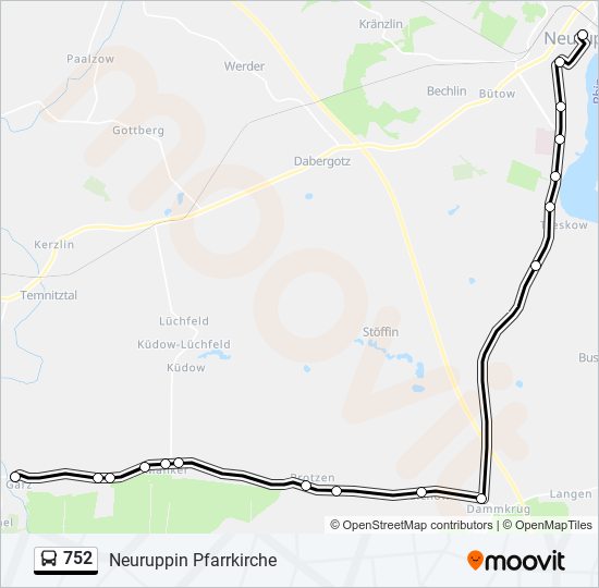 752 bus Line Map