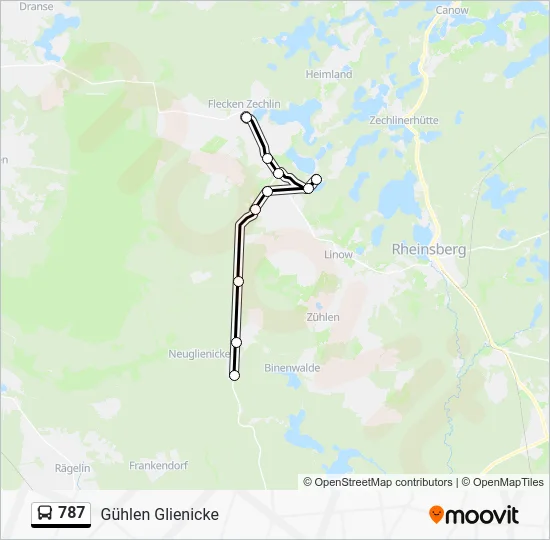 Автобус 787: карта маршрута