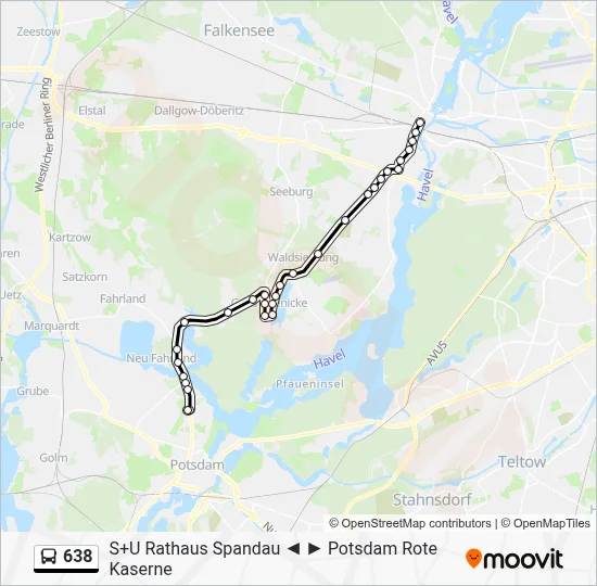 638 Bus Line Map