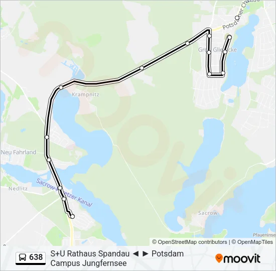 638 Bus Line Map