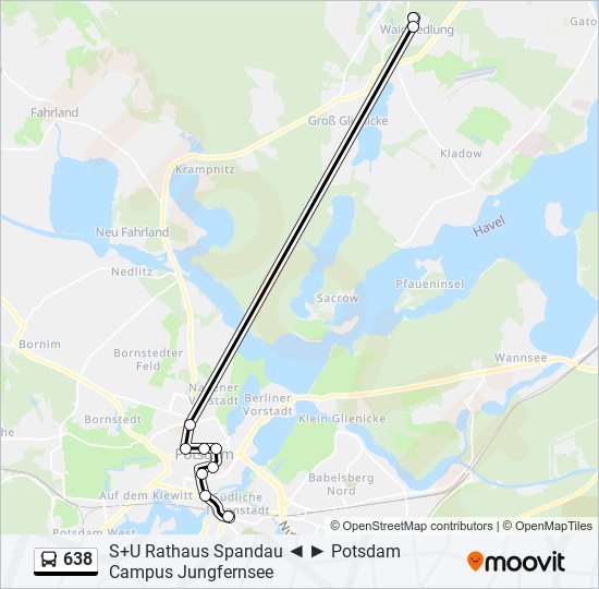 638 bus Line Map