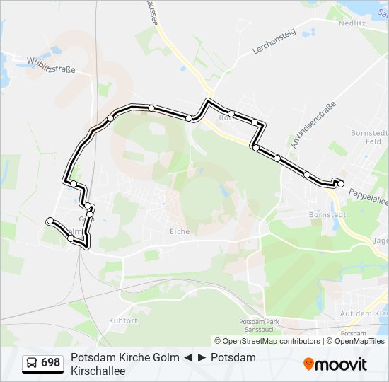 698 bus Line Map