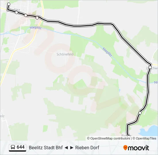 644 Bus Line Map