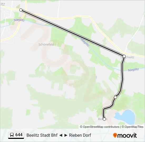 644 Bus Line Map