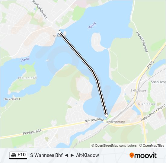 F10 ferry Line Map
