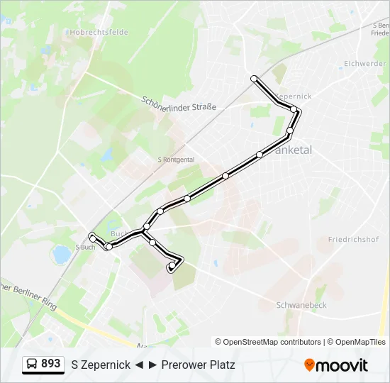 893 Bus Line Map