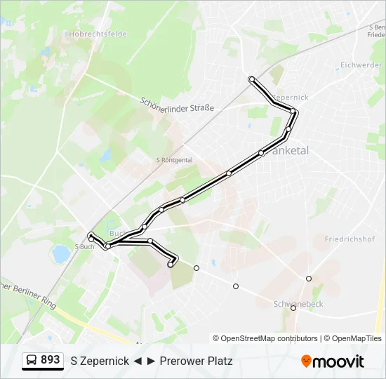 893 Bus Line Map