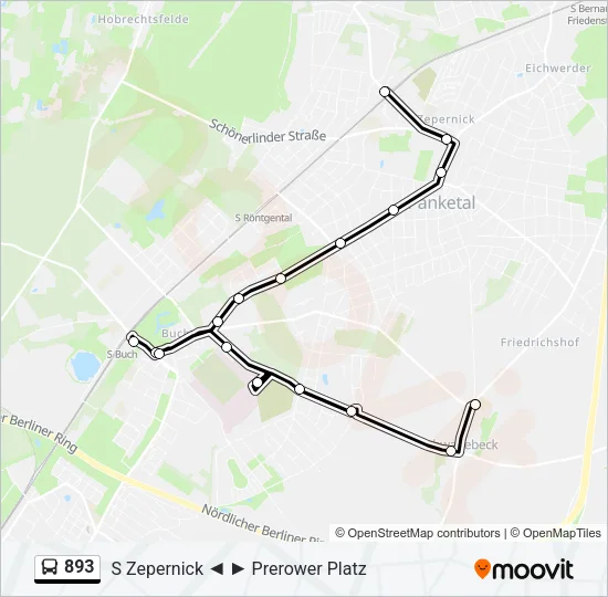 893 Bus Line Map