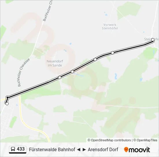 Автобус 433: карта маршрута