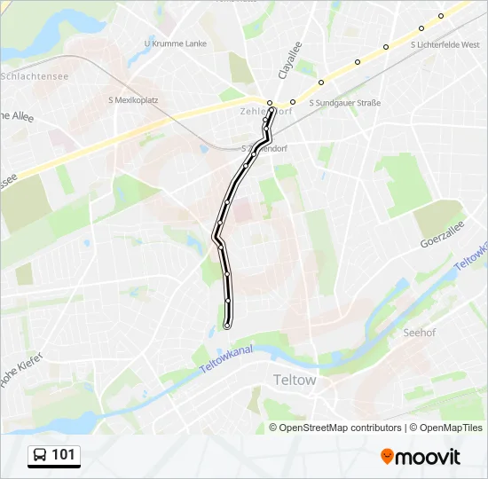 101 Bus Line Map