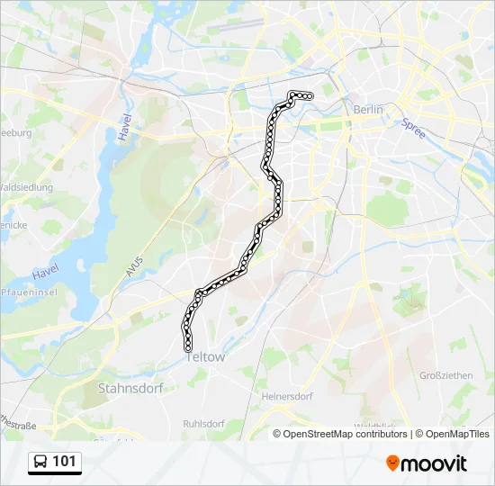 101 Bus Line Map