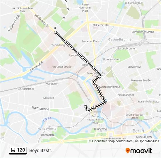 120 Bus Line Map
