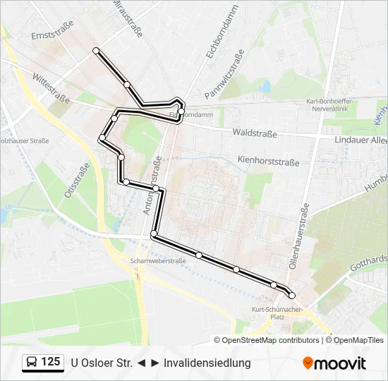 125 Bus Line Map