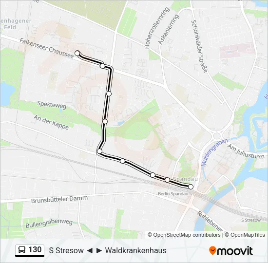 130 Bus Line Map