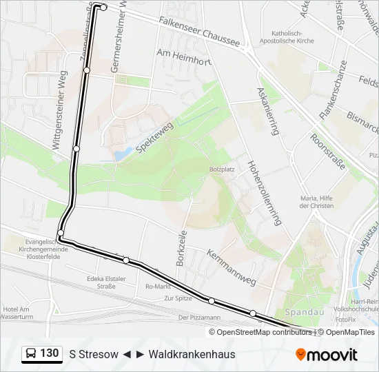 130 Bus Line Map