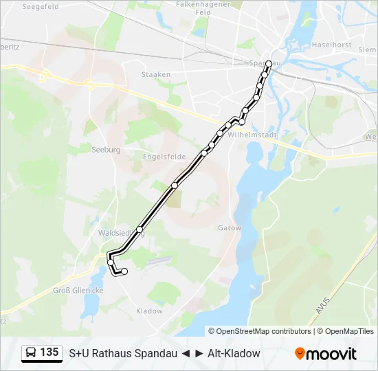 135 Bus Line Map