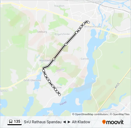 135 Bus Line Map