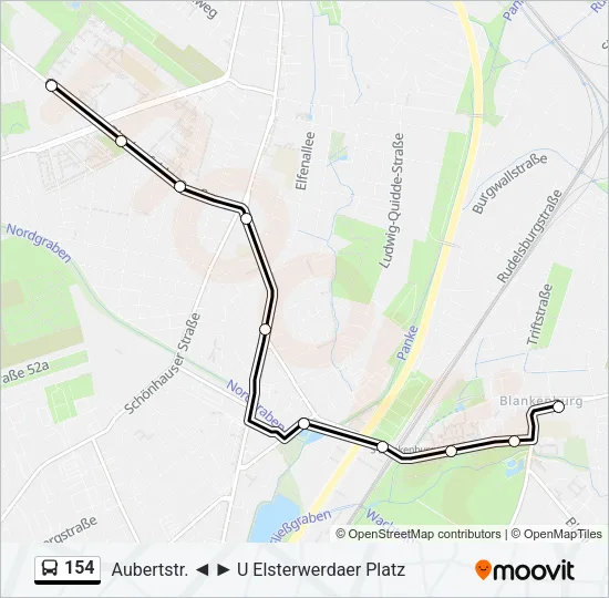 154 Bus Line Map