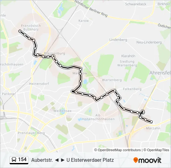154 Bus Line Map