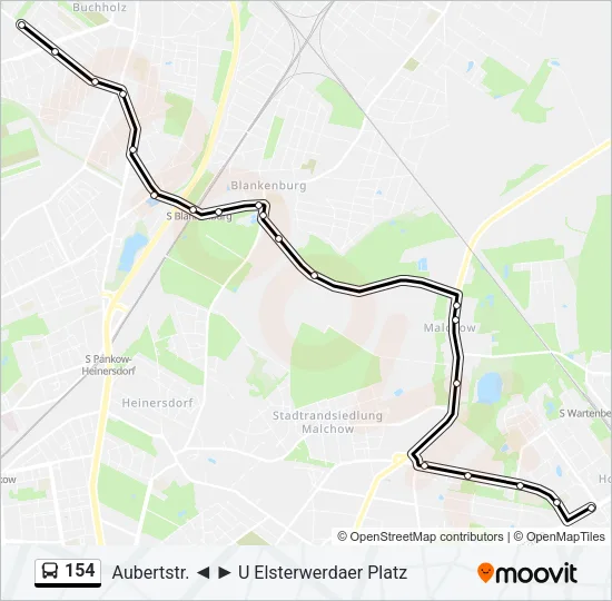 154 Bus Line Map