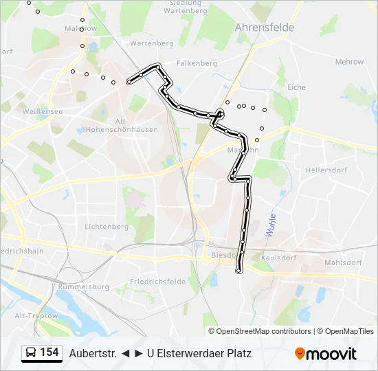 154 Bus Line Map