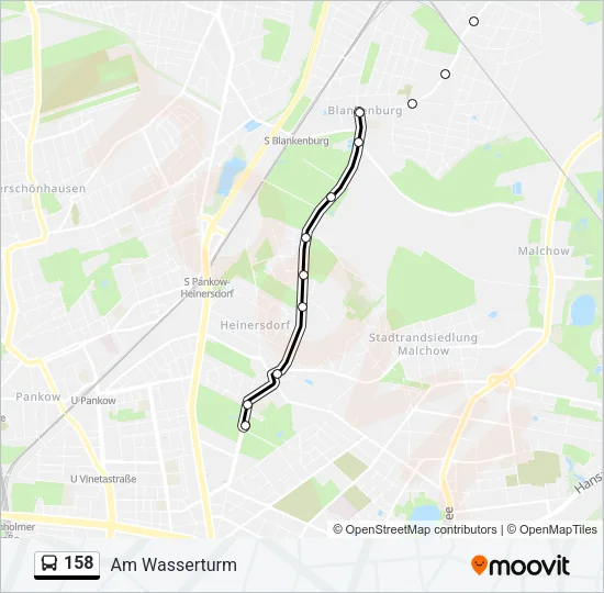 158 Bus Line Map