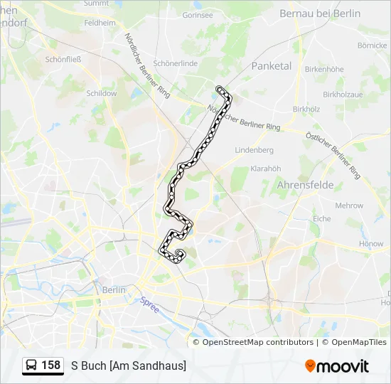 Автобус 158: карта маршрута