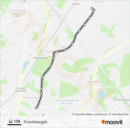 Автобус 158: карта маршрута