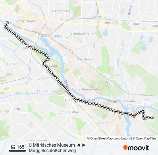 165 Route Schedules Stops Maps Stralauer Platz Updated 