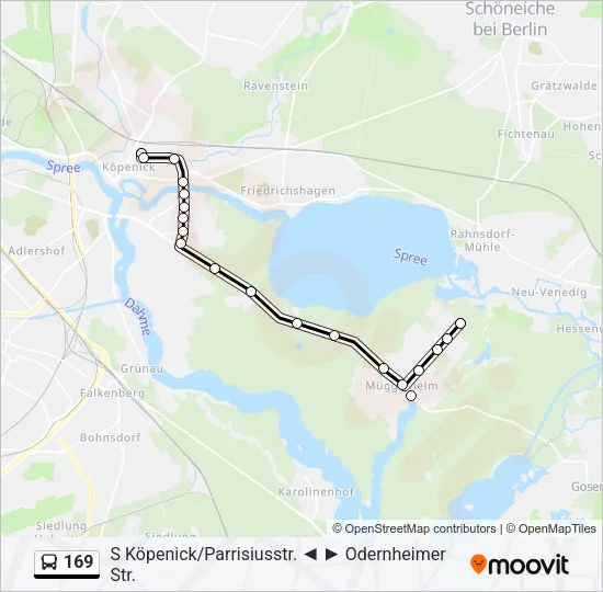 169 Bus Line Map