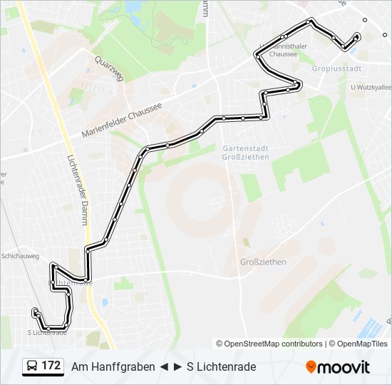 172 bus Line Map