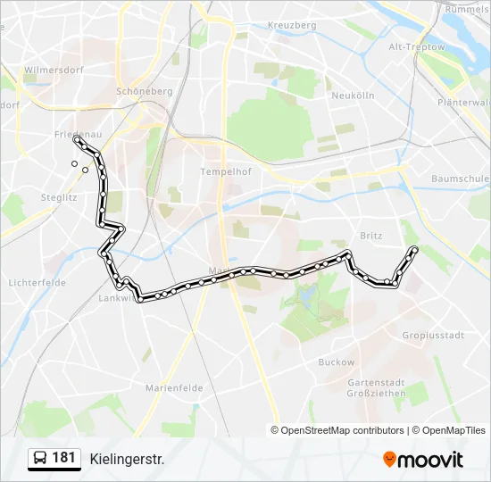 181 Bus Line Map